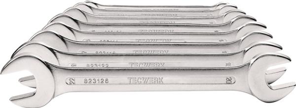 TECKWERK Doppelmaulschlüsselsatz 12-tlg. SW6-32mm CV-Stahl verchr.